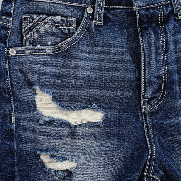 Buckle Black Distressed Jean Shorts - Picture 3 of 4